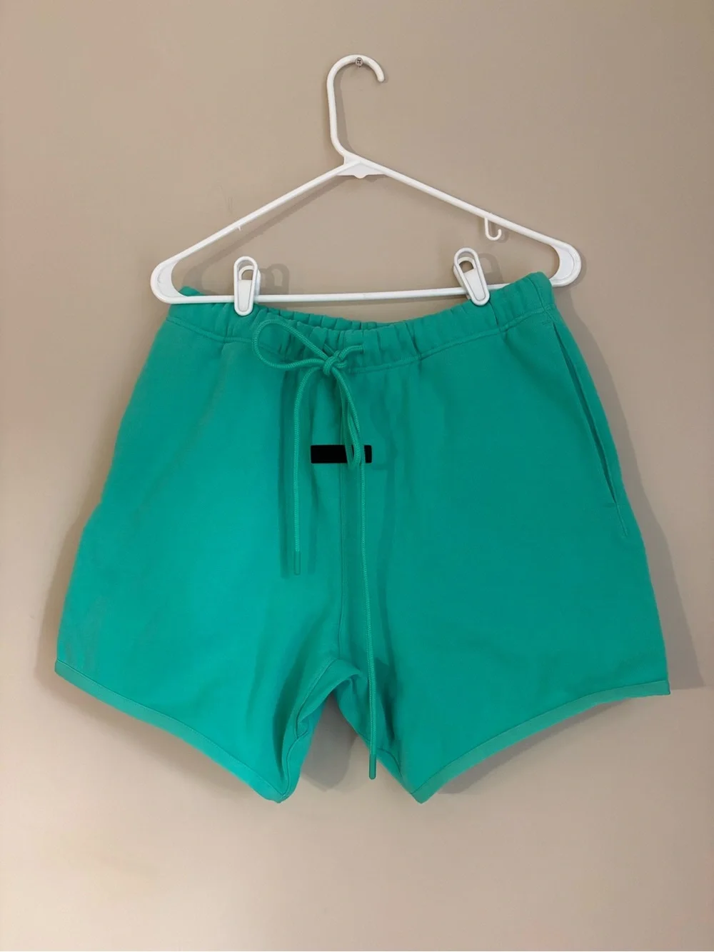 Fear of God Essentials Mint Leaf Fleece Running Shorts size S EC